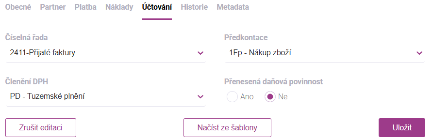 Zalozka_uctovani Zobrazení záložky Účtování pro všechny uživatele